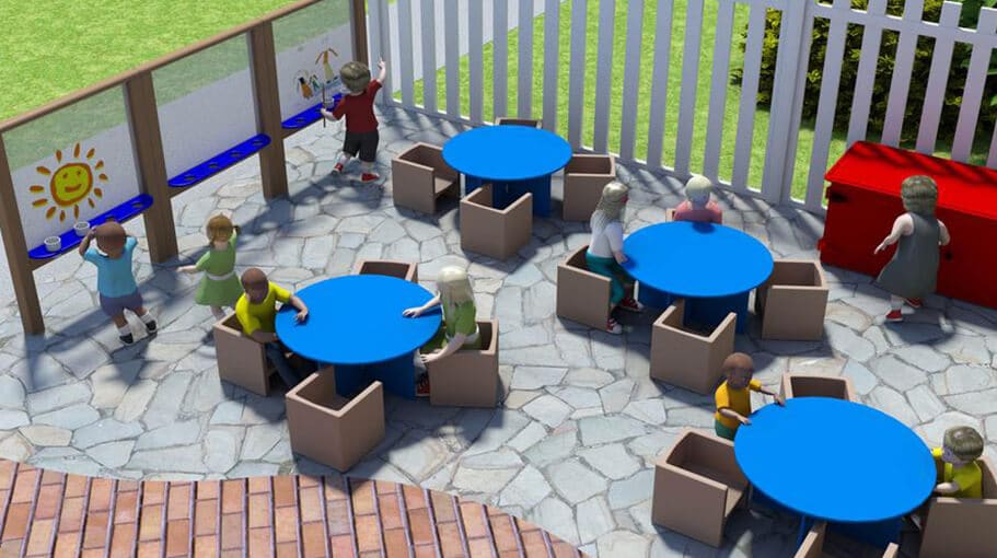 Outdoor learning center 3D rendering