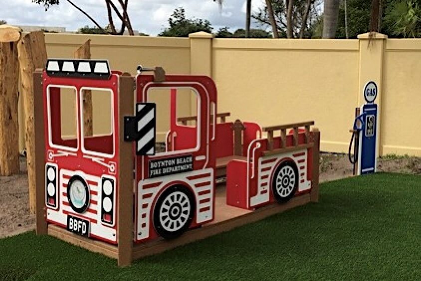 Fire Truck with Custom Sign