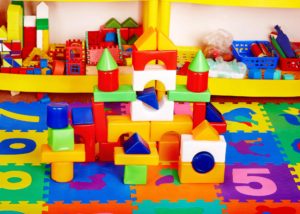 toy blocks in daycare center